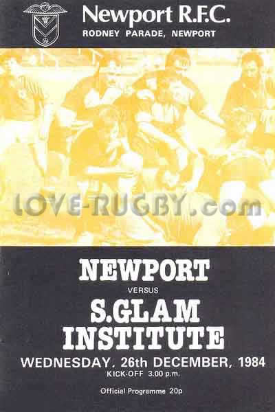 1984 Newport v South Glamorgan Institute  Rugby Programme
